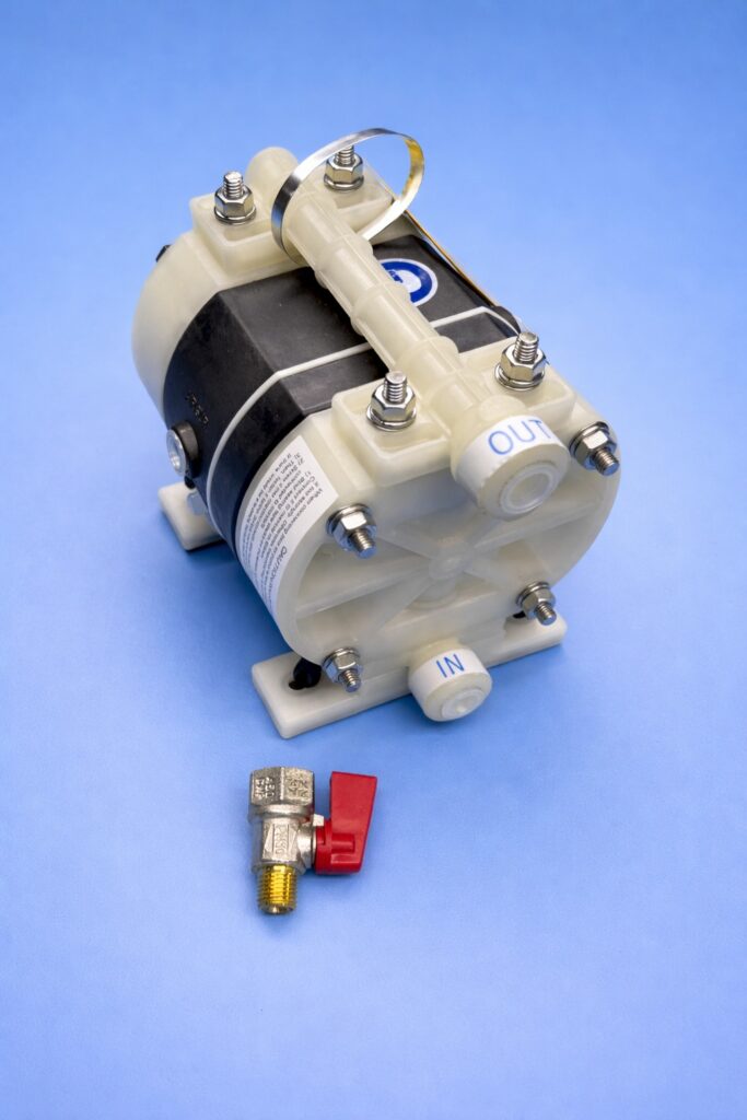 Air-operated double diaphragm circulation pump for the SCH Services DS101 conformal coating dip system