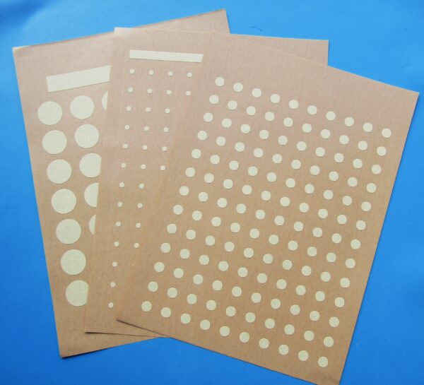 A4 Sheet of Conformal Coating Masking Dots - Various sizes