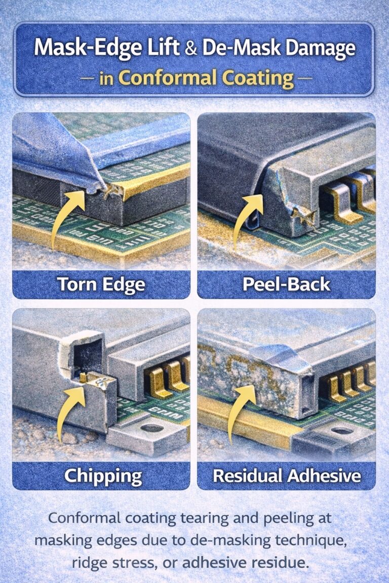 Mask-Edge Lift & Demask Damage in Conformal Coating - Conformal Coating UK