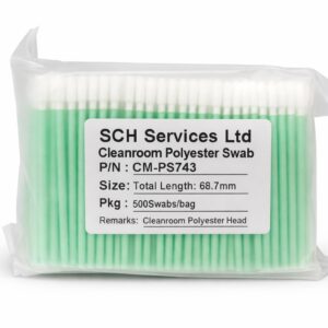 Pack of 500 polyester cleaning swabs for electronics and conformal coating preparation