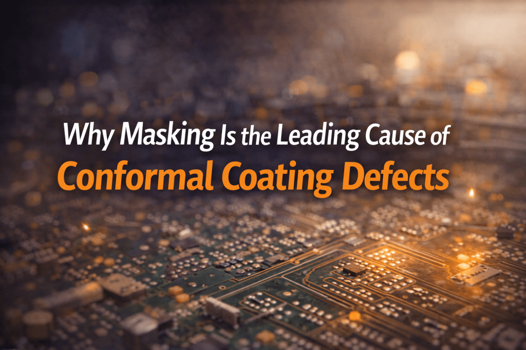 Masking-related defects causing coating ingress and poor boundaries on PCB assemblies
