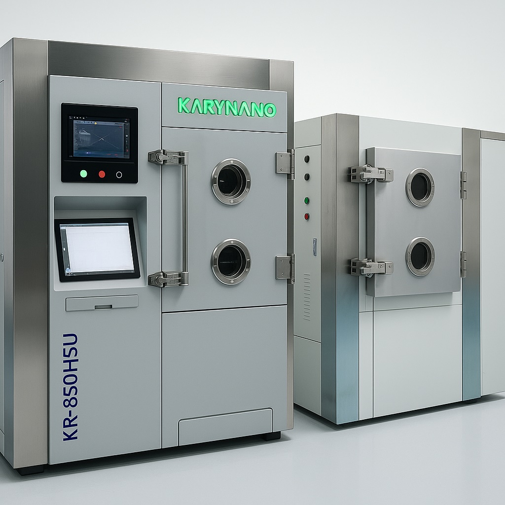 Mid-scale Parylene coating equipment including KR850HS and KR850HSU systems for industrial electronics, aerospace and medical device production
